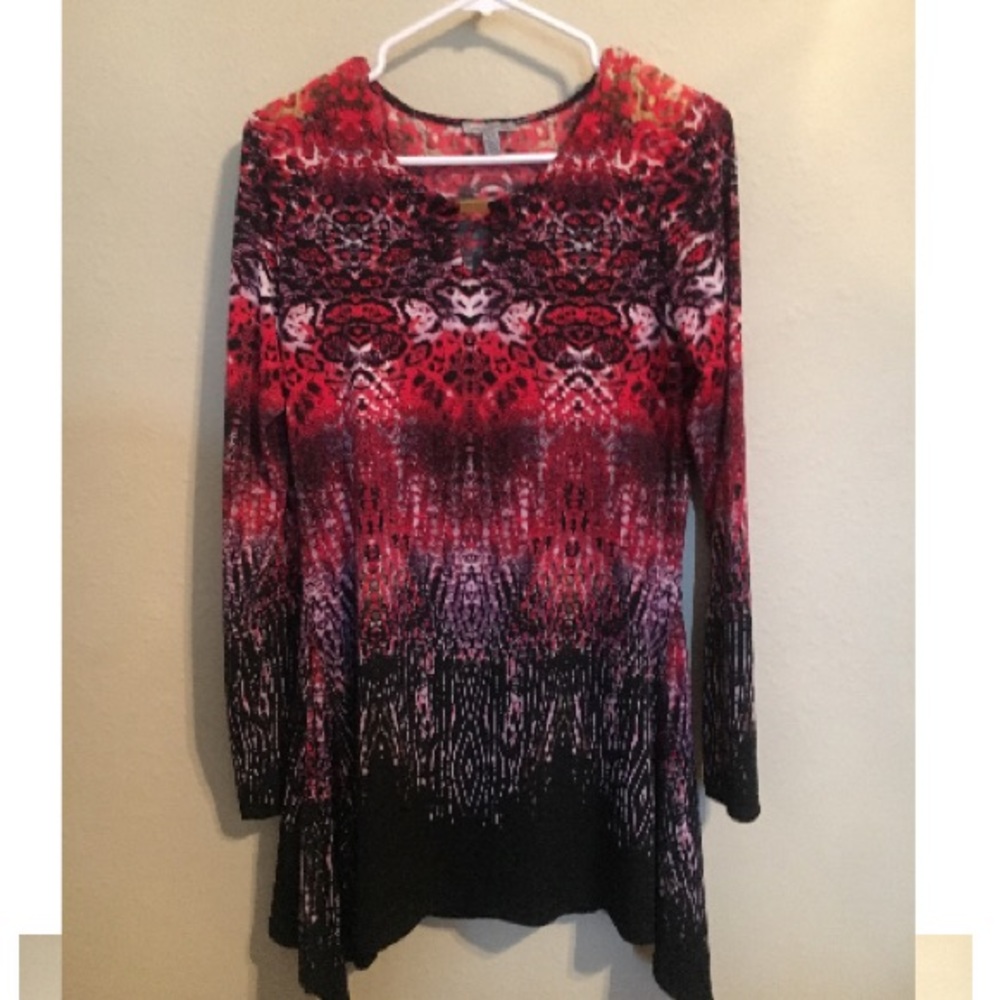 Red Abstract Pattern Dress